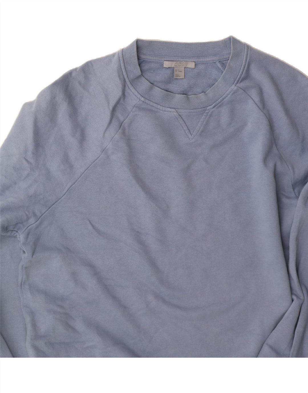 COS Womens Oversized Sweatshirt Jumper UK 6 XS Blue Cotton Vintage Cos and Second-Hand Cos from Messina Hembry 