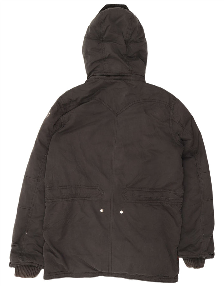 Levi's Mens Hooded Padded Jacket UK 42 XL Black Polyester