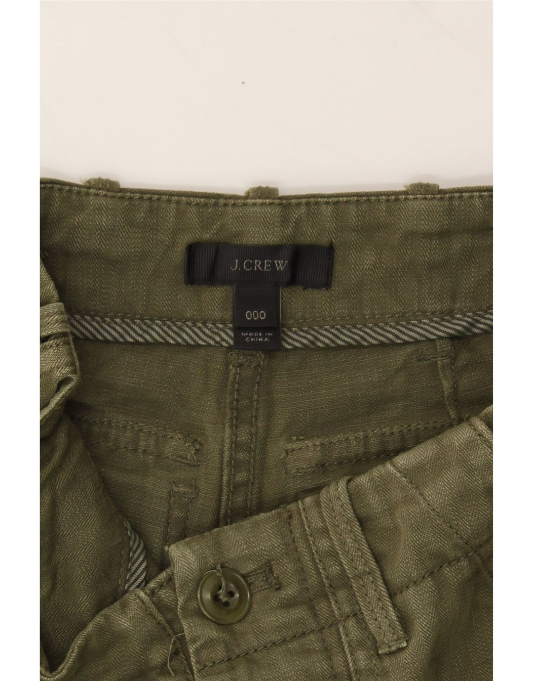 J. CREW Womens Straight Casual Trousers W24 L29 Khaki Cotton Vintage J. Crew and Second-Hand J. Crew from Messina Hembry 