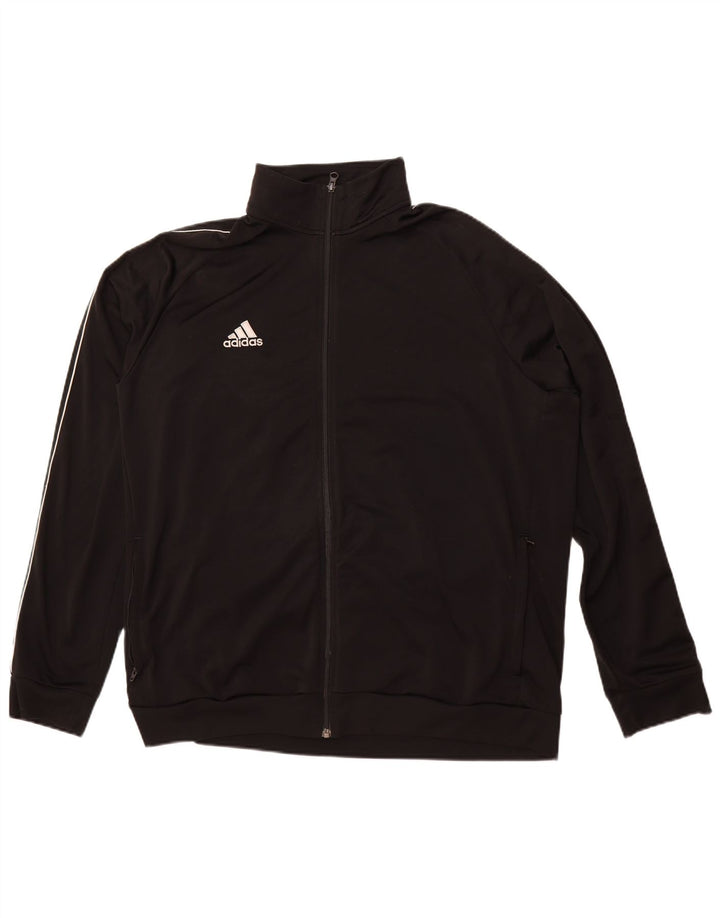 Adidas Mens Tracksuit Top Jacket 2XL Black Polyester