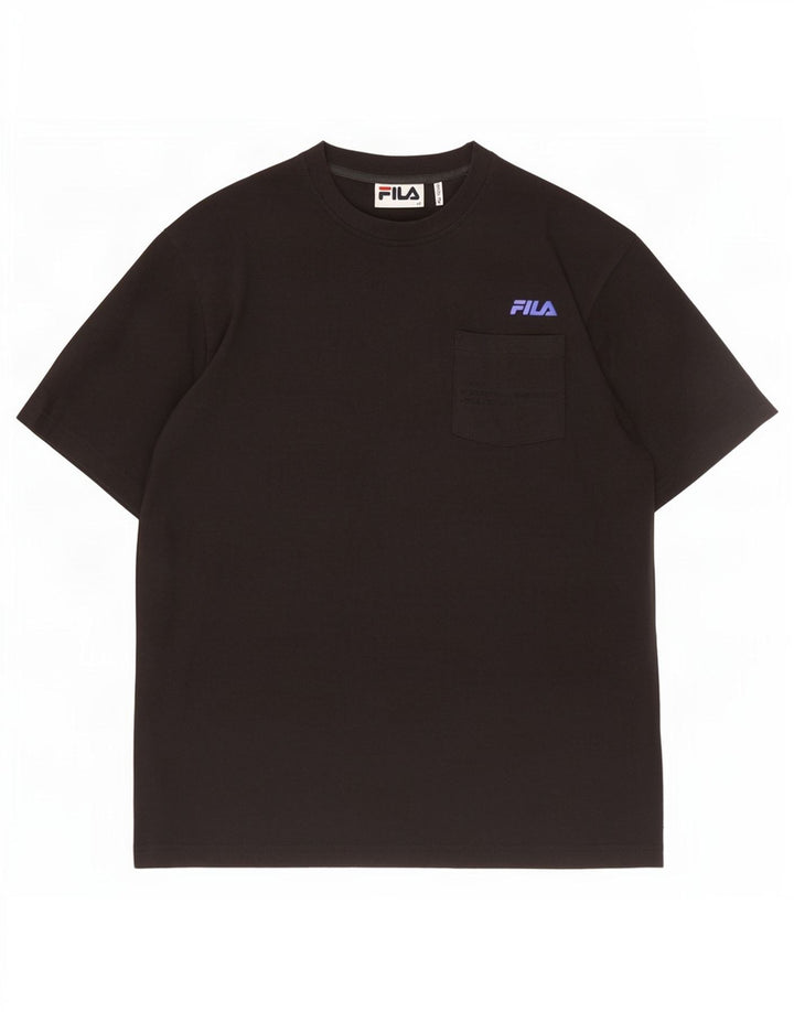 Camiseta masculina Fila Top médio algodão preto