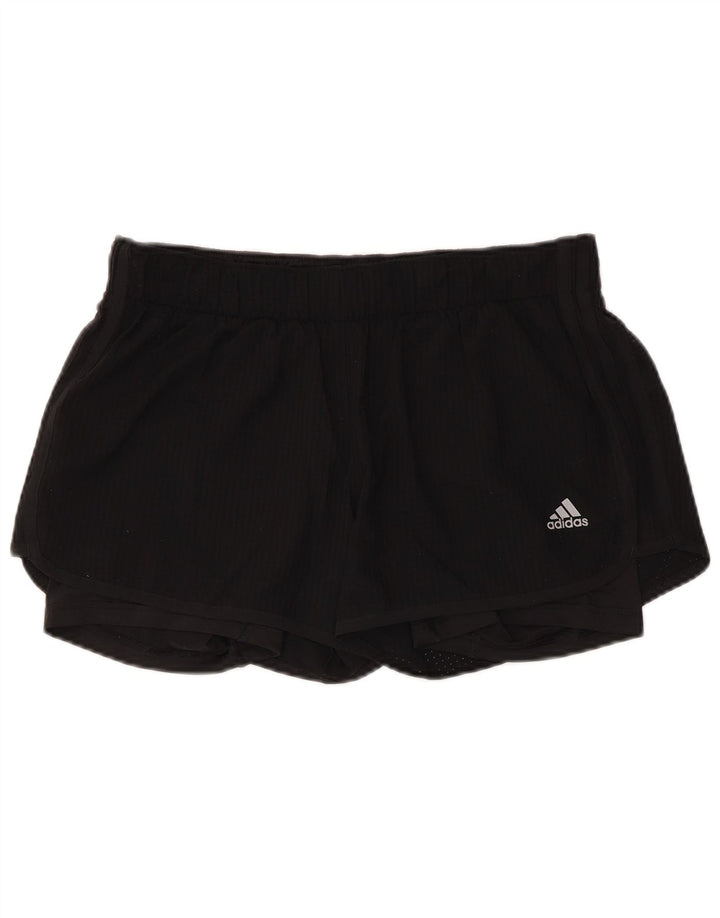 Adidas Womens Climalite Sport Shorts UK 14 Medium  Black Polyester