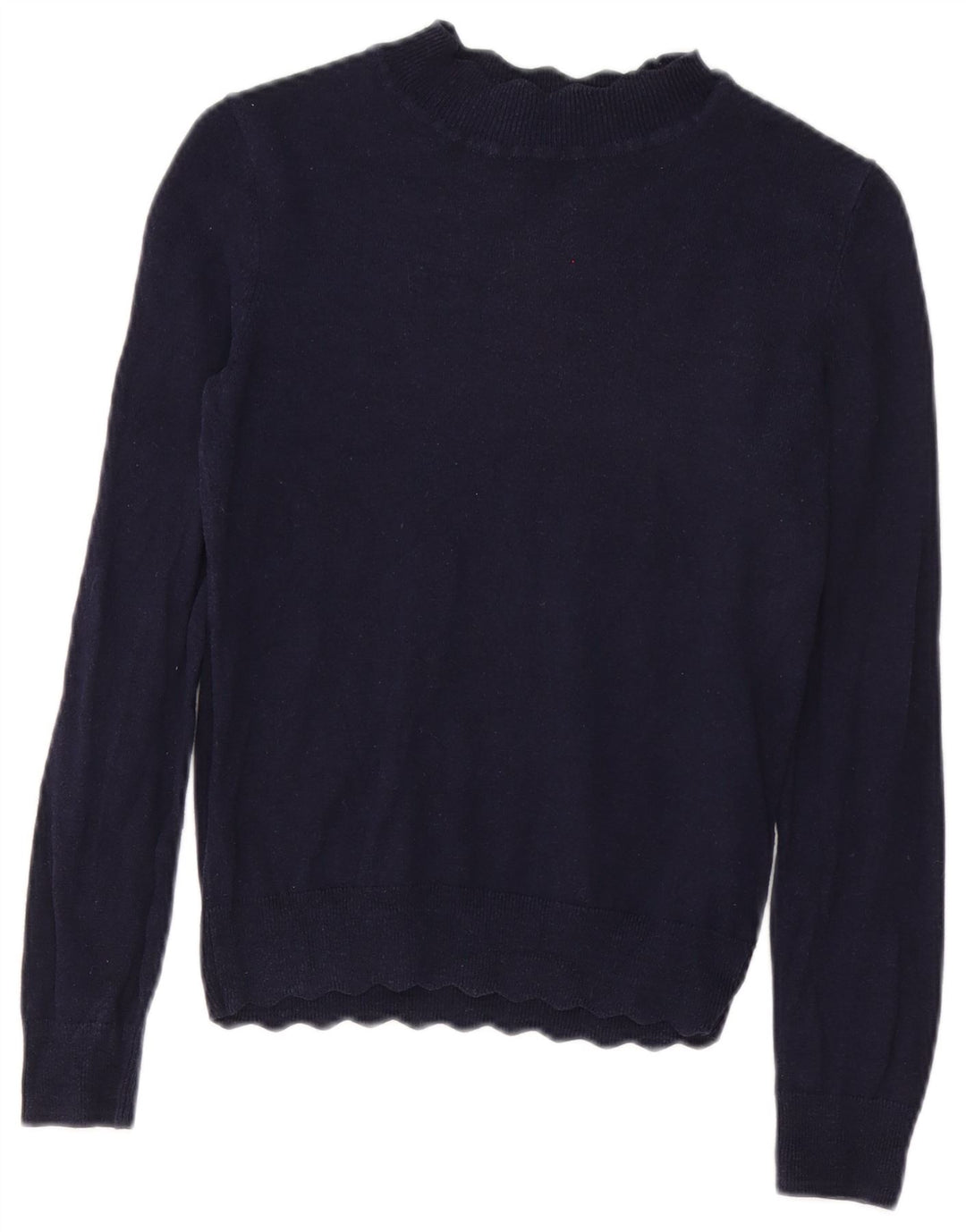 Maglione maglione collo alto da donna Oasis UK 10 piccolo blu navy