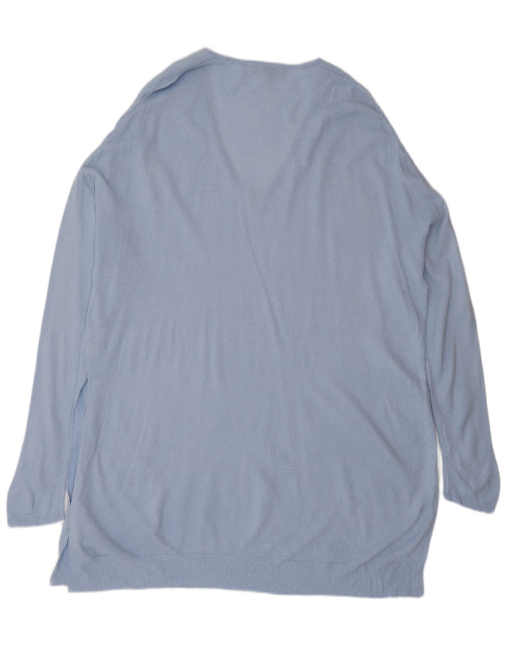 Marks & Spencer Womens Oversized Jumper Dress UK 16 Large Blue Acrylic