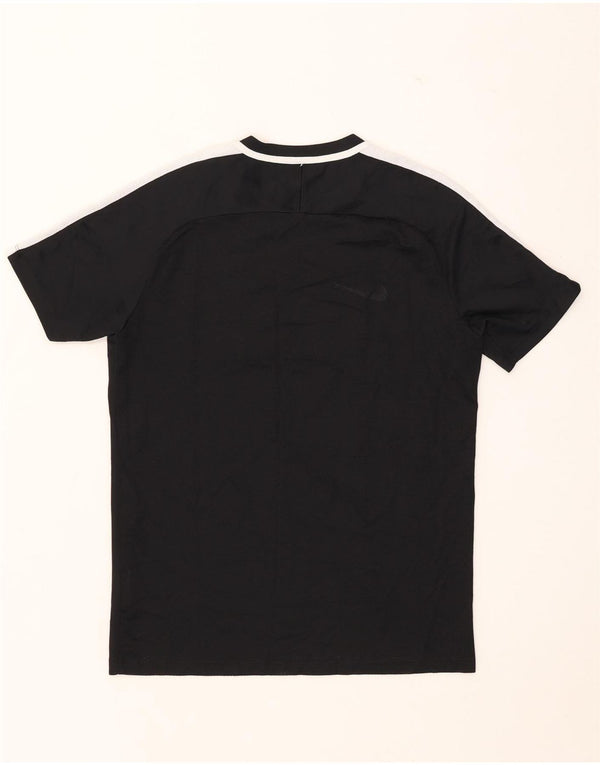 Nike Mens Dri Fit T-Shirt Top Medium Black Colourblock Polyester