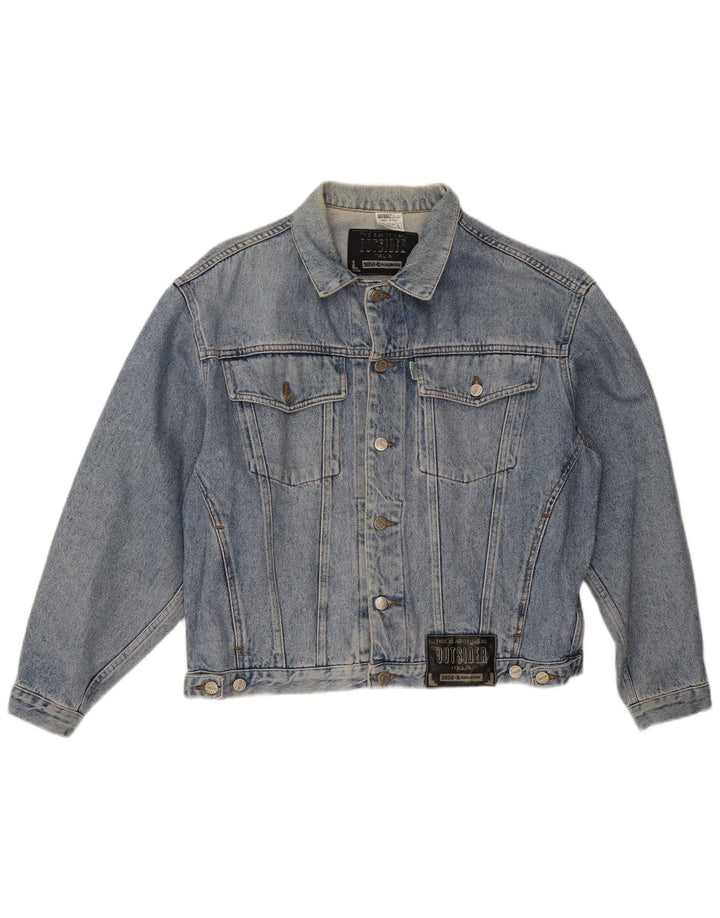 Outsider Herre Denim Jacket UK 40 Large Blue Cotton