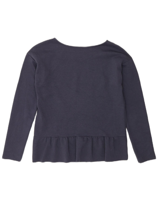 Benetton Damen Top Langarm UK 10 Small Marineblau