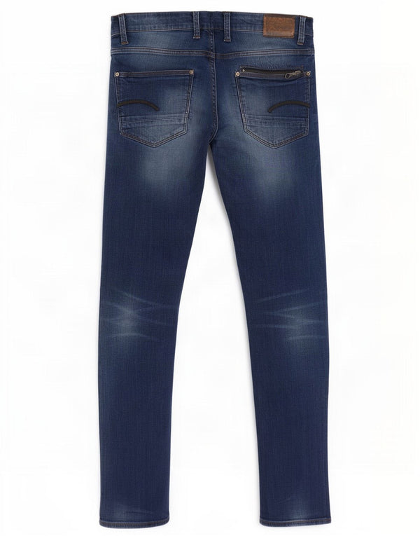 G-Star Mens Attacc Super Slim Jeans W33 L34 Blue Cotton