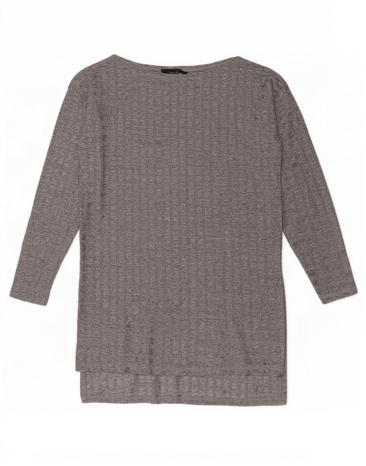 Zara Tunique à manches longues pour femme UK 10 Petit carreaux gris