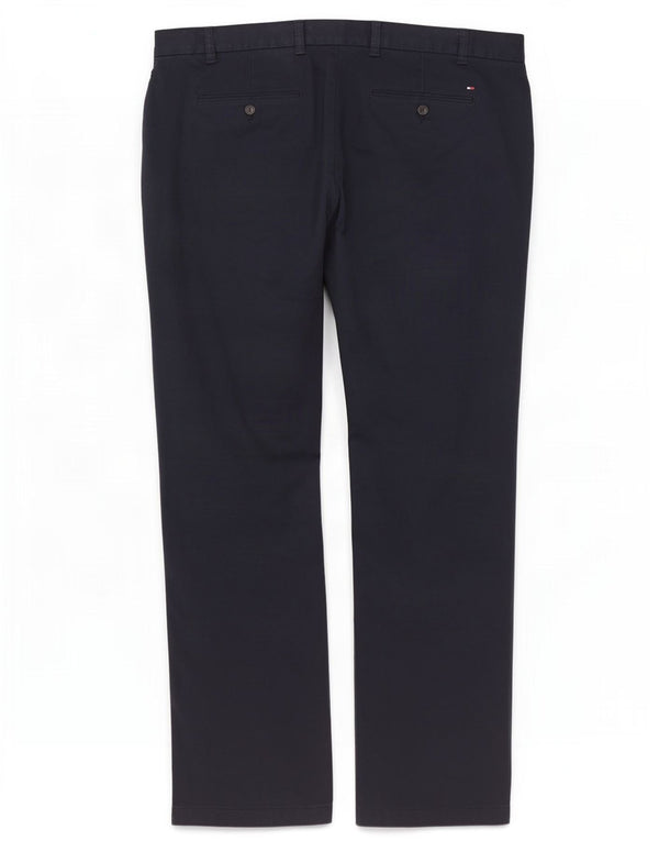 Tommy Hilfiger Calça Chino Masculina Reta W42 L32 Azul Marinho Algodão