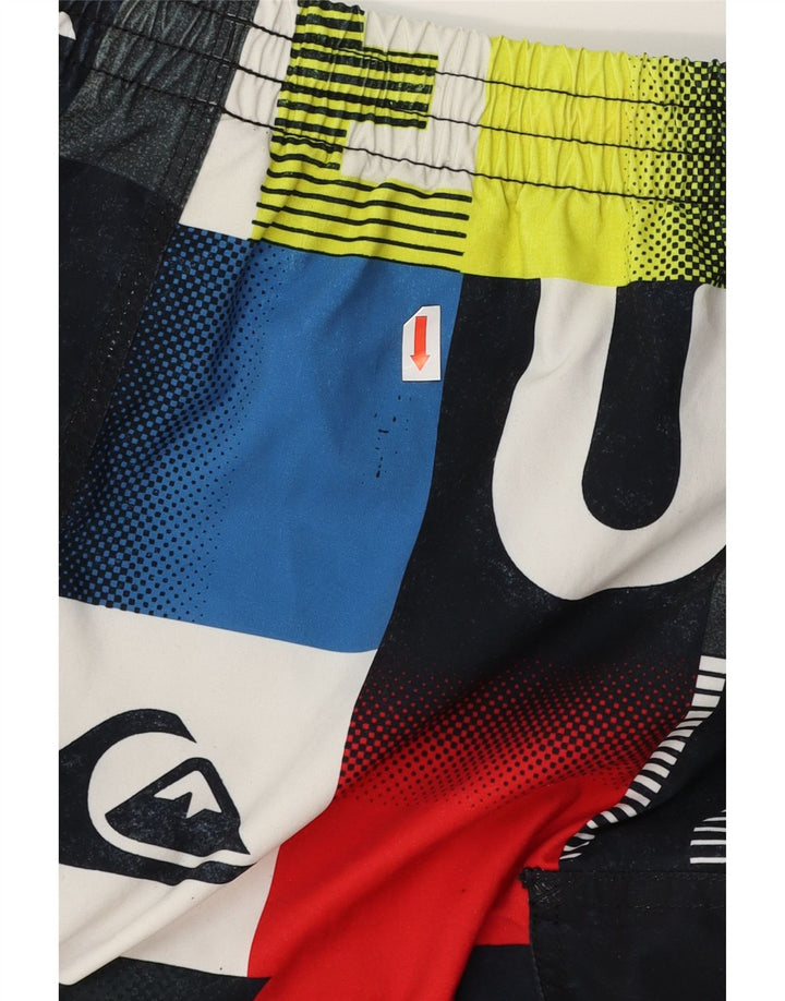 QUIKSILVER Mens Swimming Shorts XL  Multicoloured Patchwork Polyester Vintage Quiksilver and Second-Hand Quiksilver from Messina Hembry 