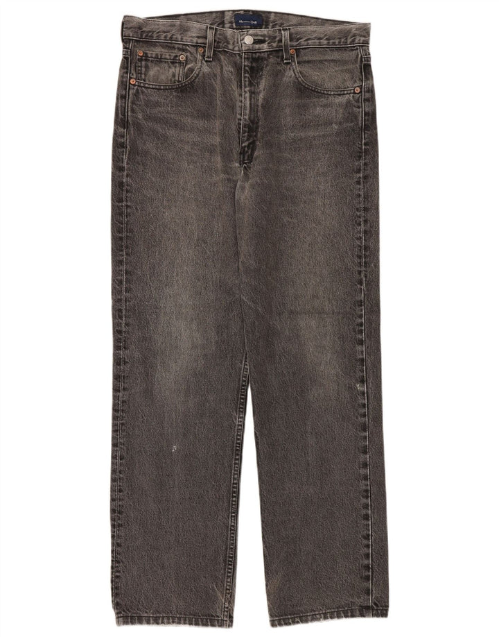 Massimo Dutti Mens Straight Jeans EU 44 Large W34 L30 Grey