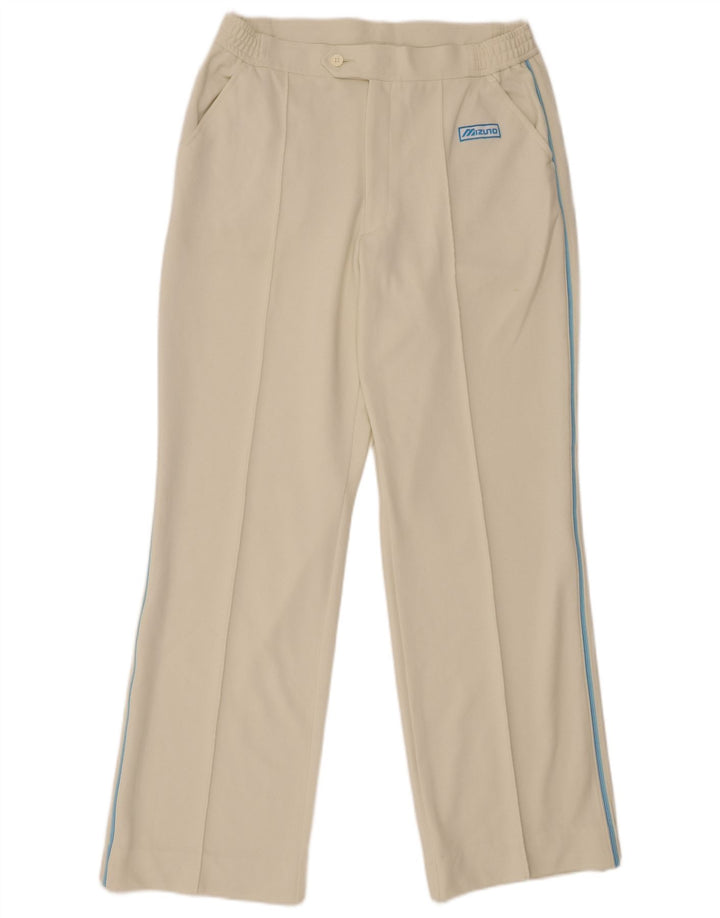 Mizuno Mens Straight Casual Trousers W32 L32 White Polyester