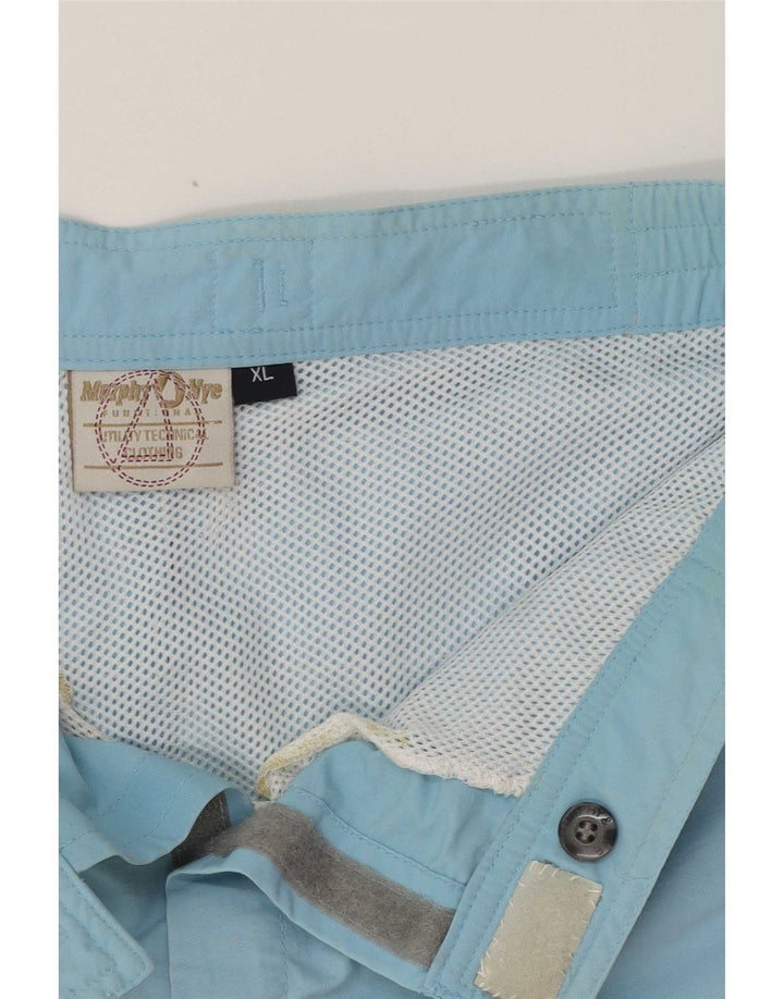 Murphy & Nye Mens Graphic Swimming Shorts XL  Blue Colourblock Polyamide