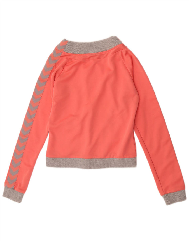 Hummel Womens Graphic Tracksuit Top Jacket UK 10 Small Pink Colourblock