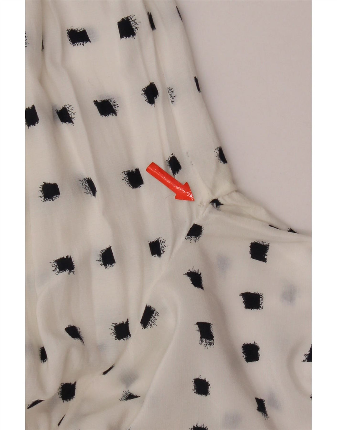 Massimo Dutti Dame Langærmet Bluse Top EU 36 XS Hvid Plettet