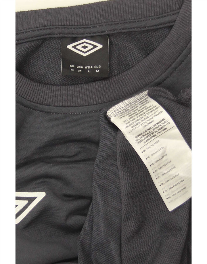 Umbro Mens Sweatshirt Jumper Medium Grey Colourblock Polyester