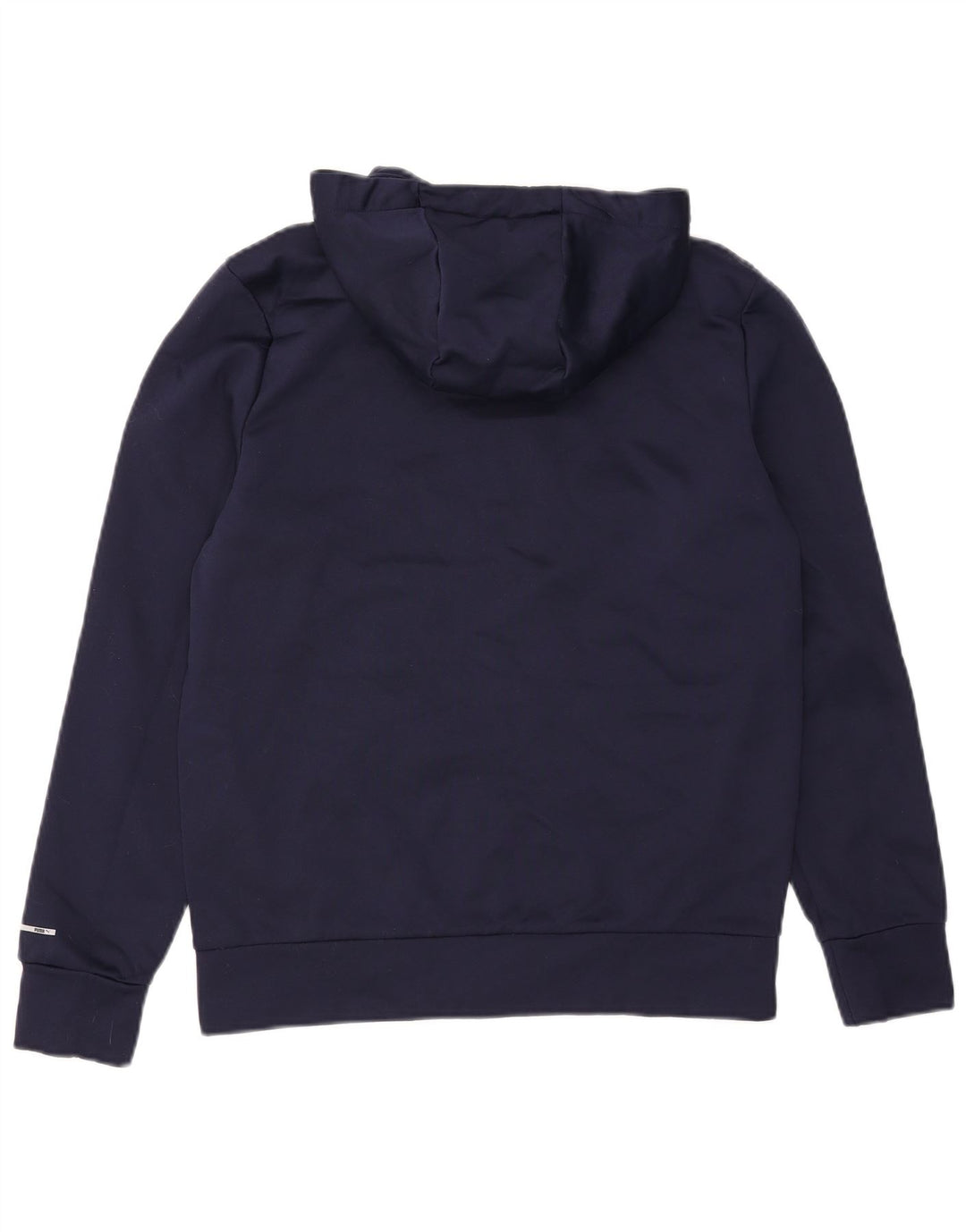 Puma Mens Zip Hoodie Sweater Small Navy Blue Polyester
