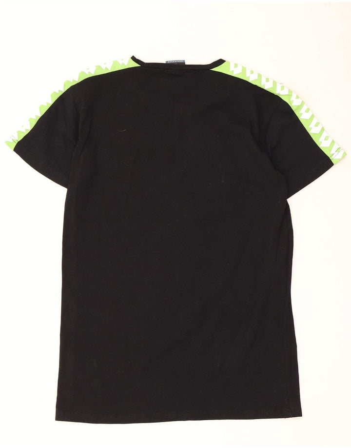 Lotto Mens Graphic T-Shirt Top Medium Black Colourblock Cotton