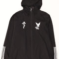 Adidas Mens Graphic Hooded Rain Jacket UK 42 XL Black Polyester