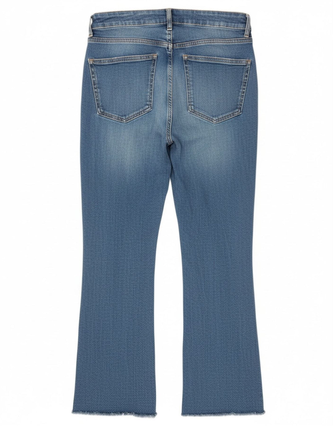 Zara Womens Crop Bootcut Jeans EU 38 Small W28 L26 Blue