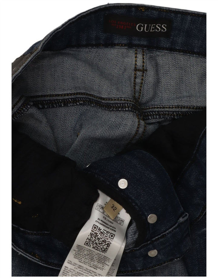 Мужские узкие джинсы Guess W32 L32 синие, хлопок