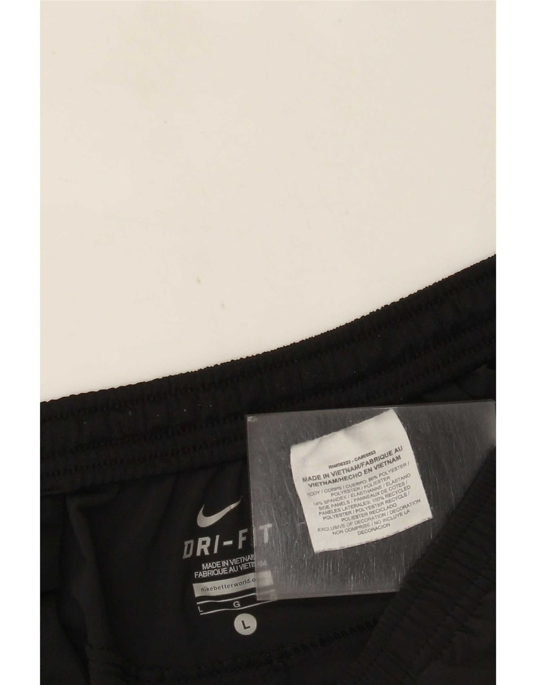 Nike Womens Dri Fit Tracksuit Trousers UK 16 Large Black Polyester