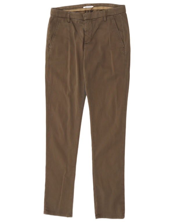 Męskie spodnie typu slim chino Dondup W33 L33, bawełna khaki