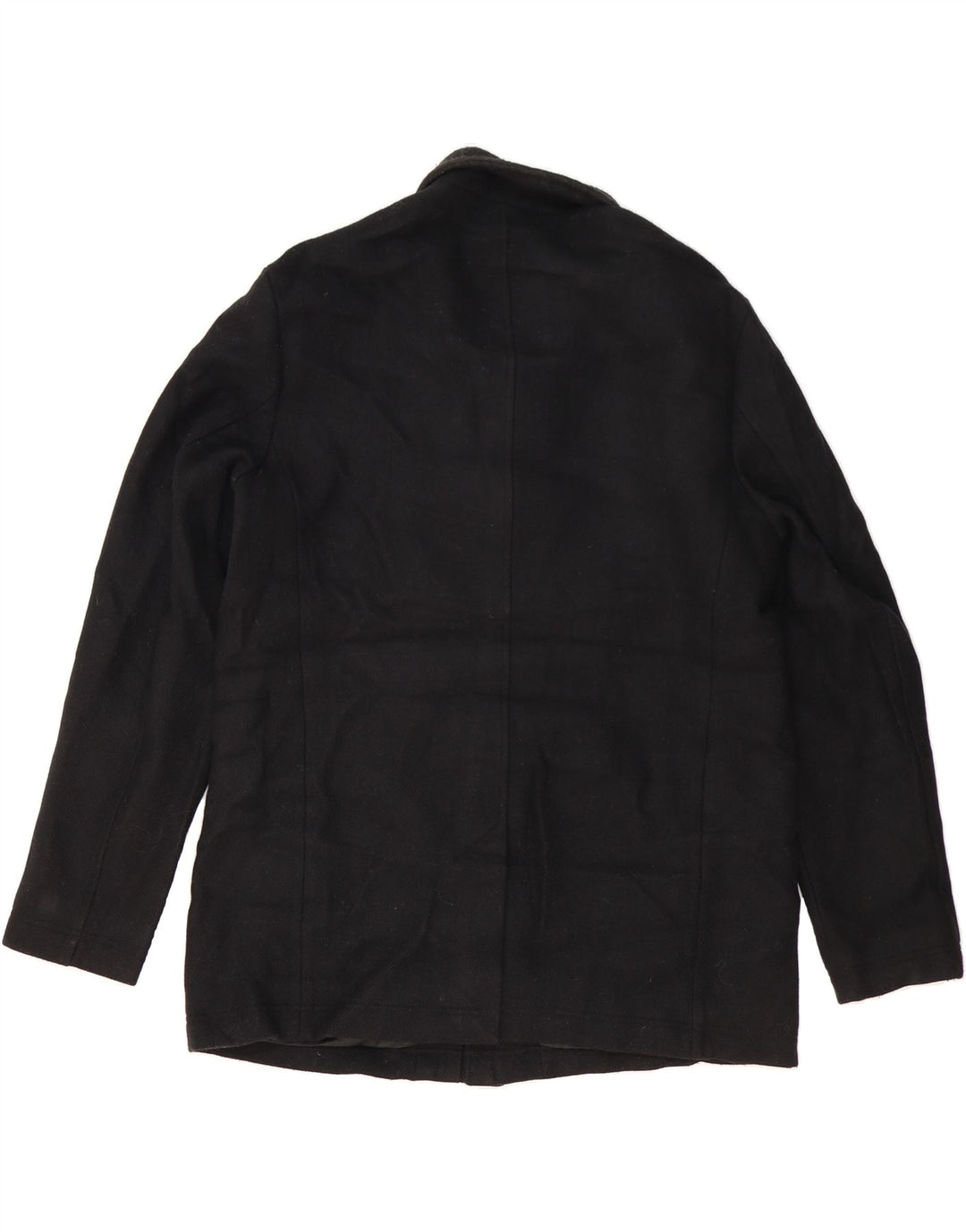 JAEGER Mens Overcoat UK 40 Large Black Wool Vintage Jaeger and Second-Hand Jaeger from Messina Hembry 
