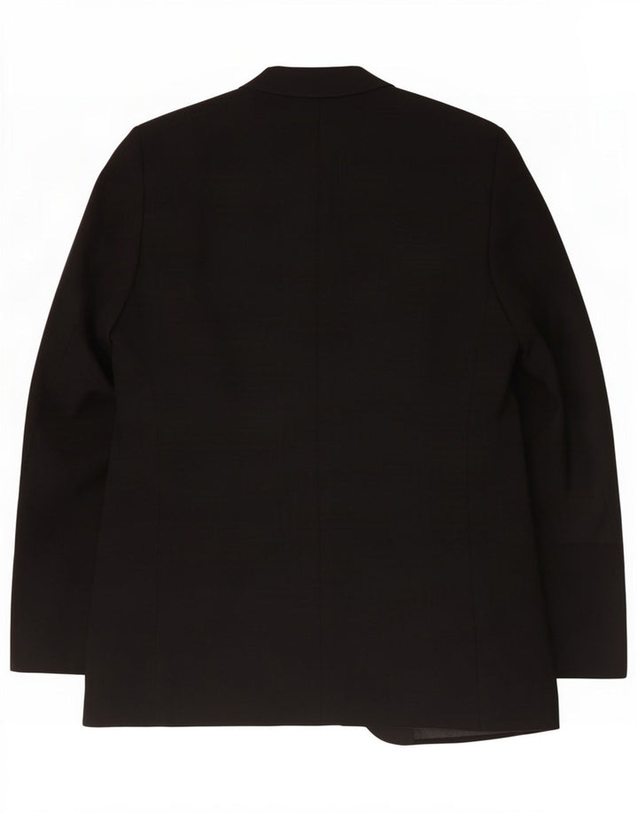 WESTBURY Mens By C&A 1 Button Blazer Jacket EU 52 Large Black New Wool