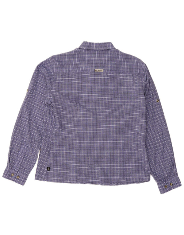 Columbia Γυναικείο πουκάμισο UK 14 Medium Blue Check Polyester