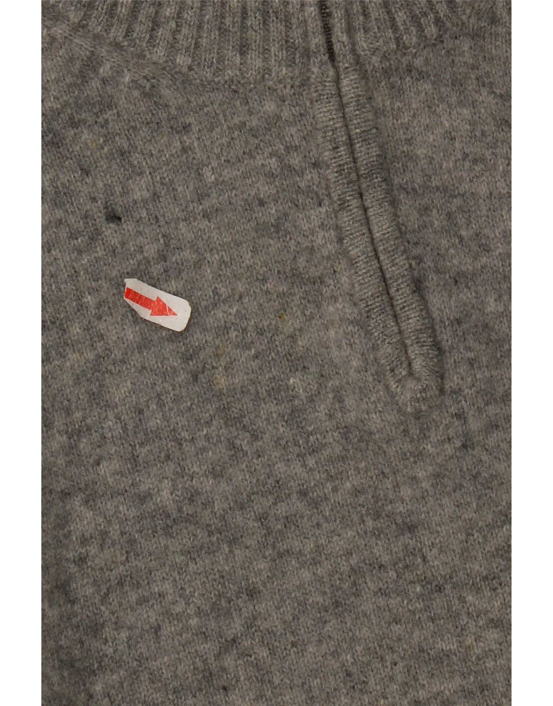 Kappa Mens Zip Neck Jumper Sweater 2XL Grey Flecked Virgin Wool