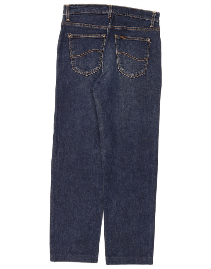 Lee Mens Brooklyn Straight Jeans W32 L28 Navy Blue Cotton