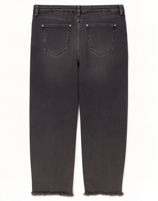 Marks & Spencer Womens Boyfriend Cropped Jeans UK 18 XL W40 L26 Grey Cotton