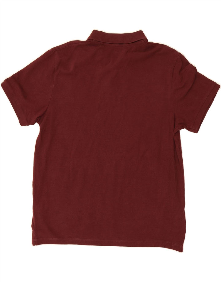JACK & JONES Mens Polo Shirt XL Burgundy Cotton Vintage Jack & Jones and Second-Hand Jack & Jones from Messina Hembry 