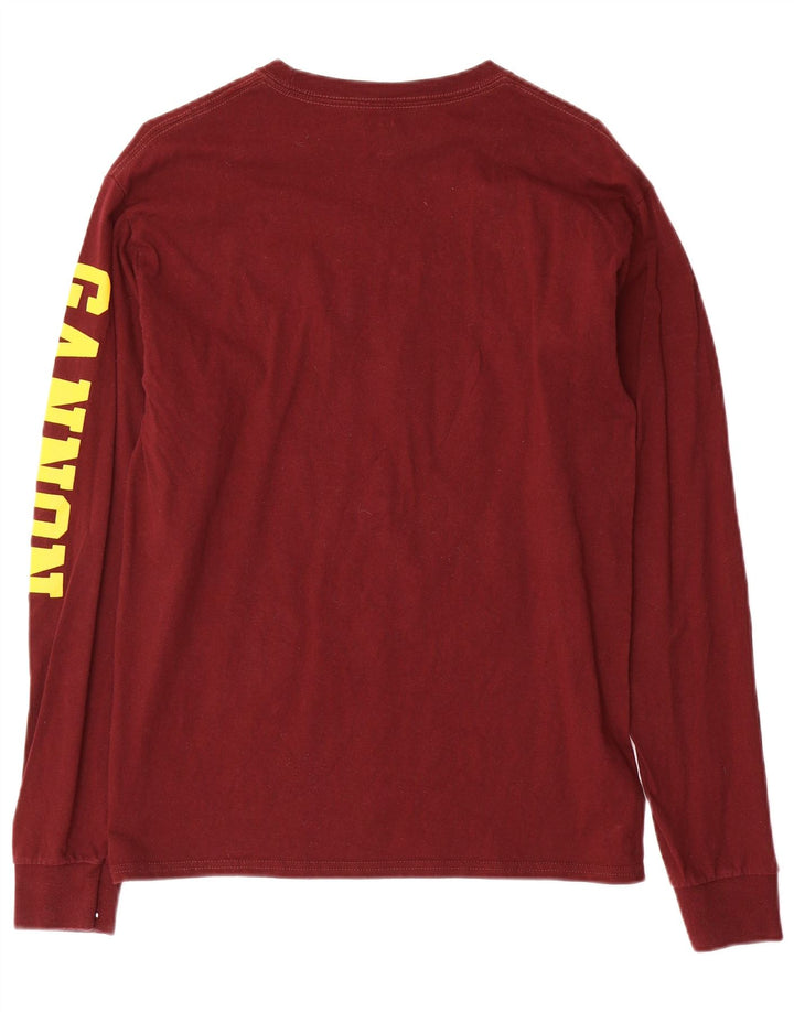 Champion Top grafico da uomo a maniche lunghe in cotone marrone rossiccio
