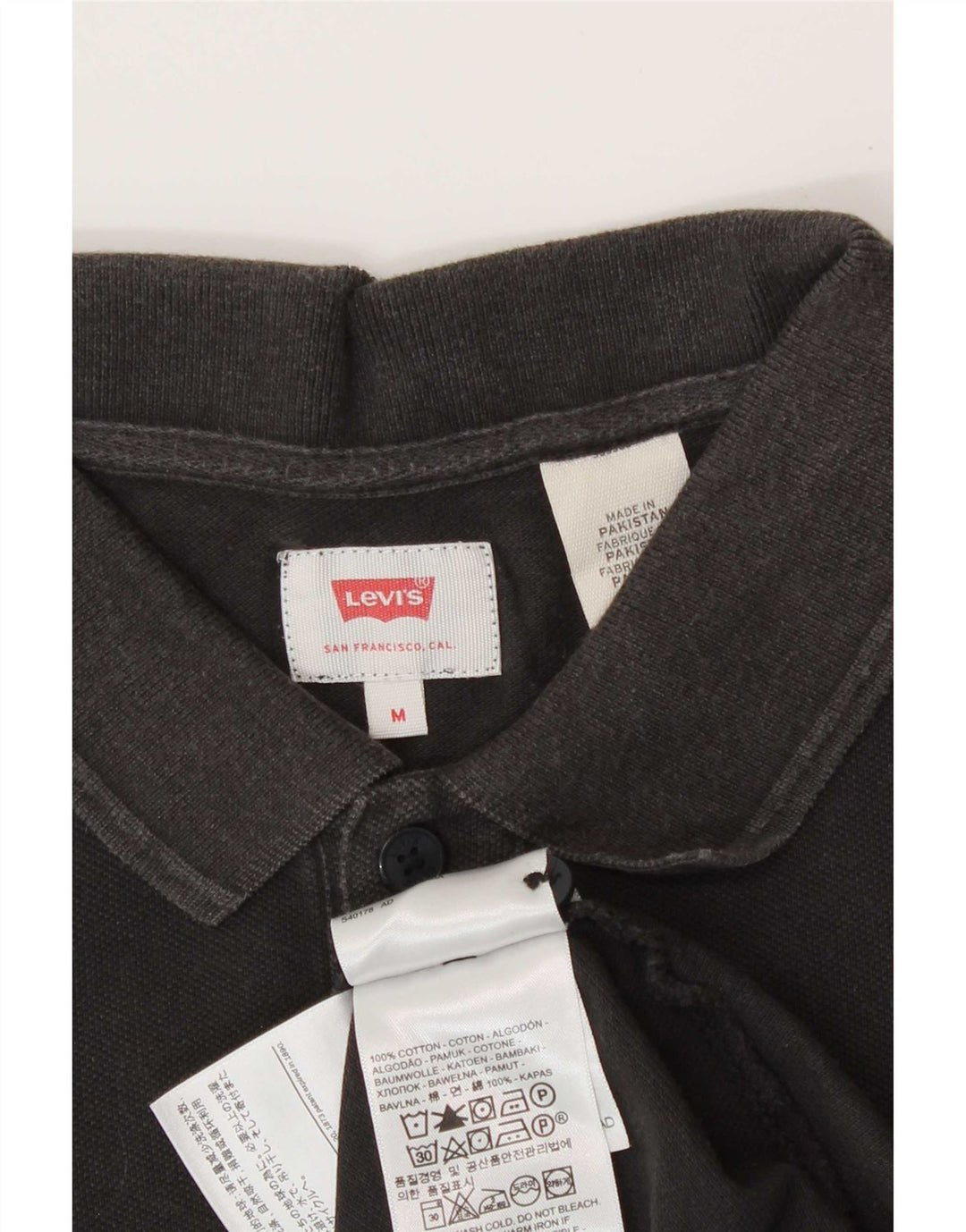 Polo Levi's da uomo in cotone grigio medio