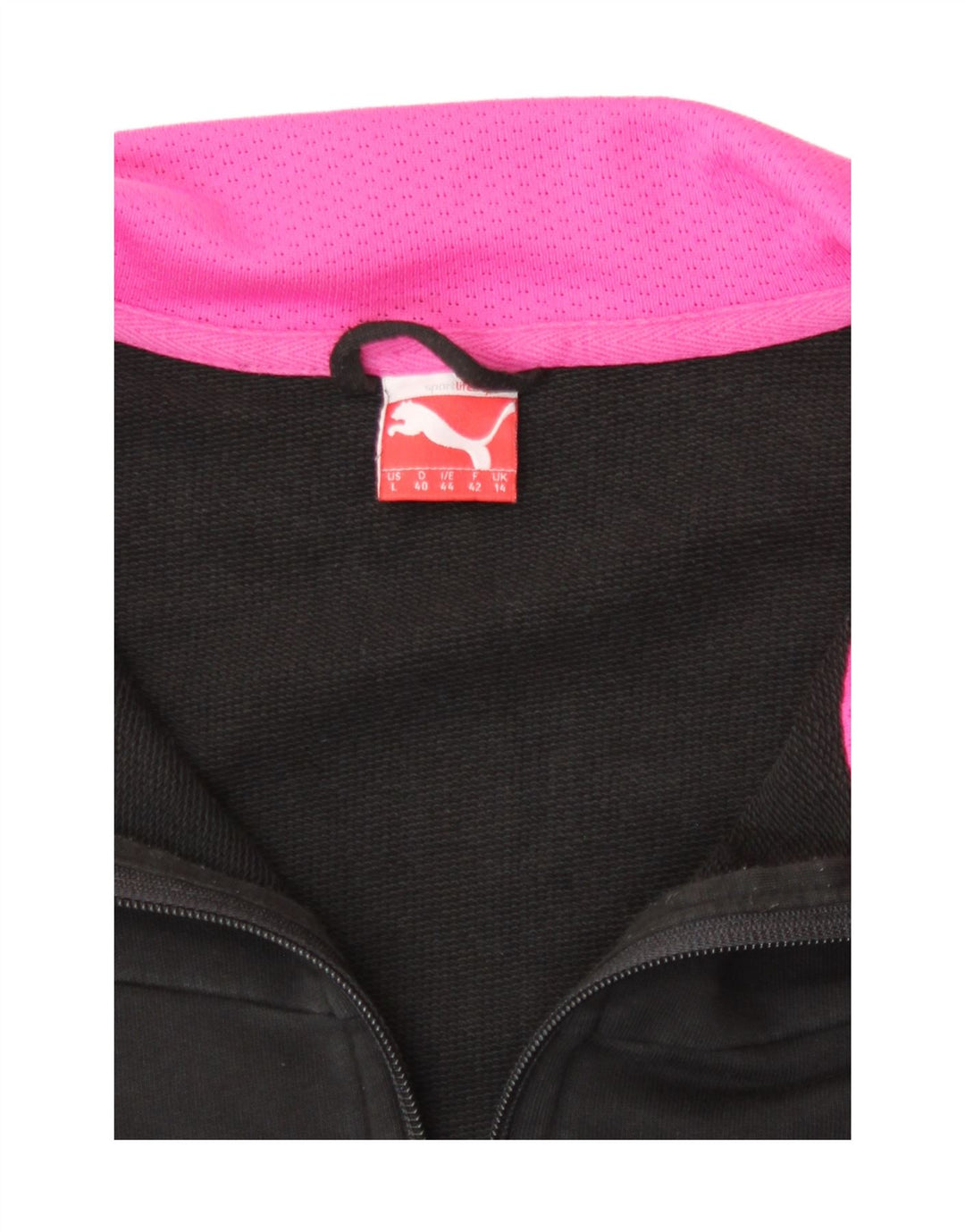 Jachetă de top cu trening grafic Puma pentru femei UK 14 Medium Black