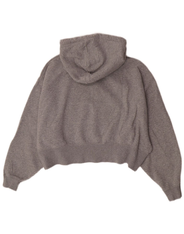 Nike Dame Relaxed Fit Hættetrøje Sweater UK 10 Small Grey Cotton Sports