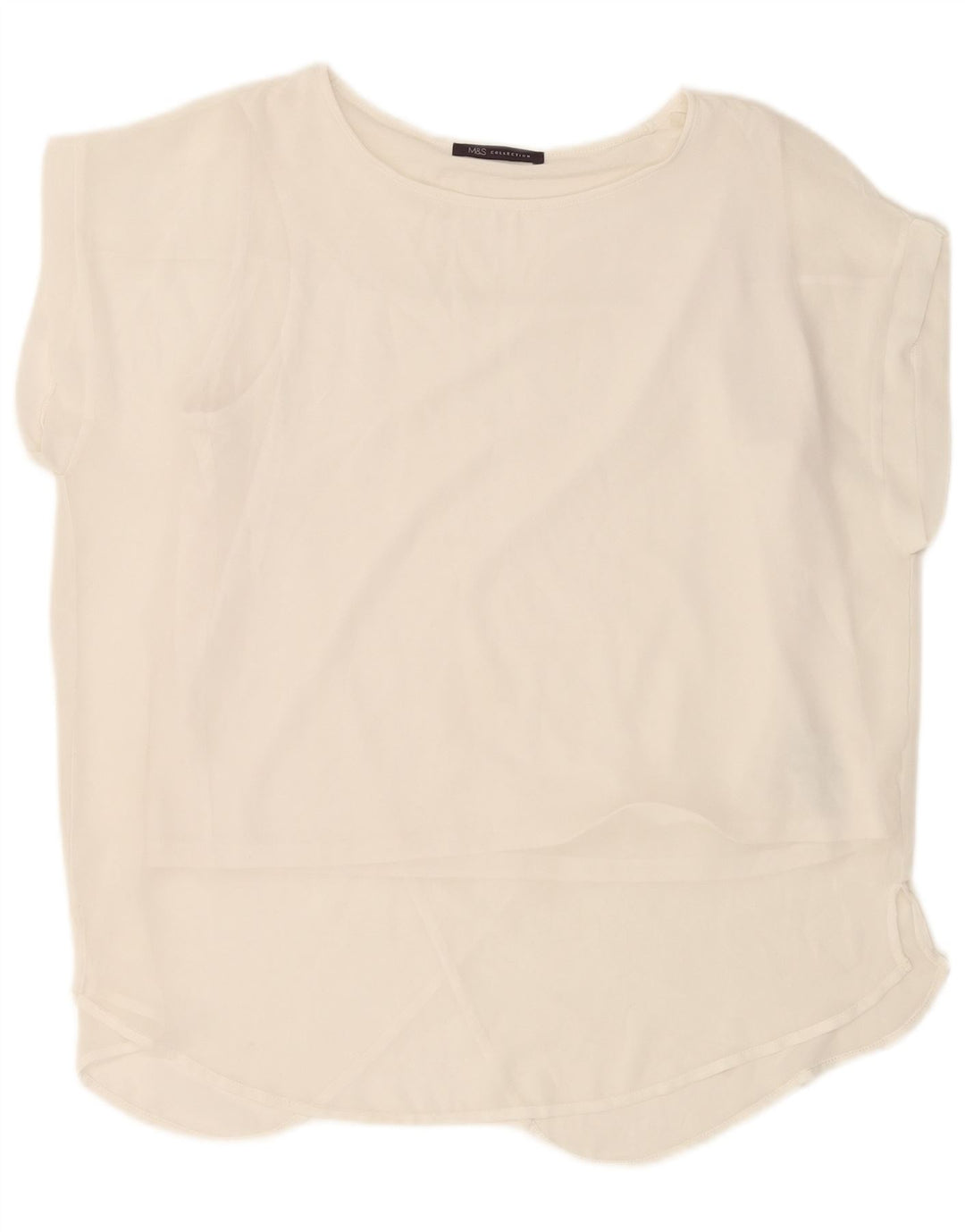 Marks & Spencer Womens Blouse Top UK 18 XL Off White Polyester