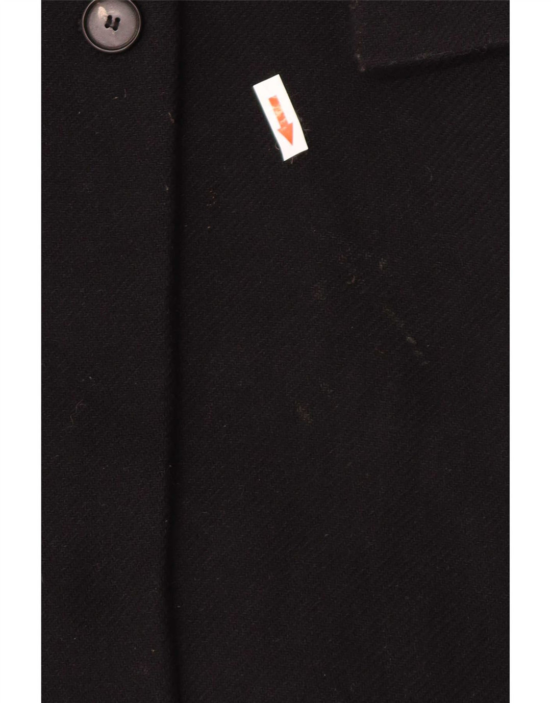 Zara Womens Double Breasted Coat UK 14 Medium Black Wool
