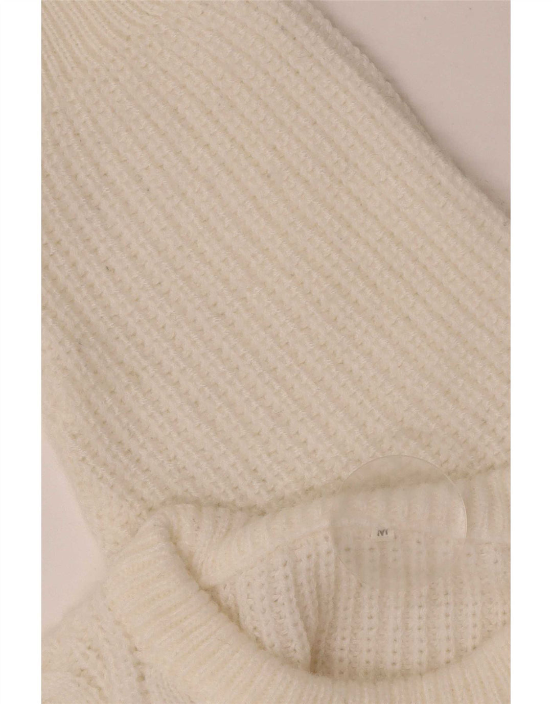 Vintage sweater med rund hals til mænd Medium Off White