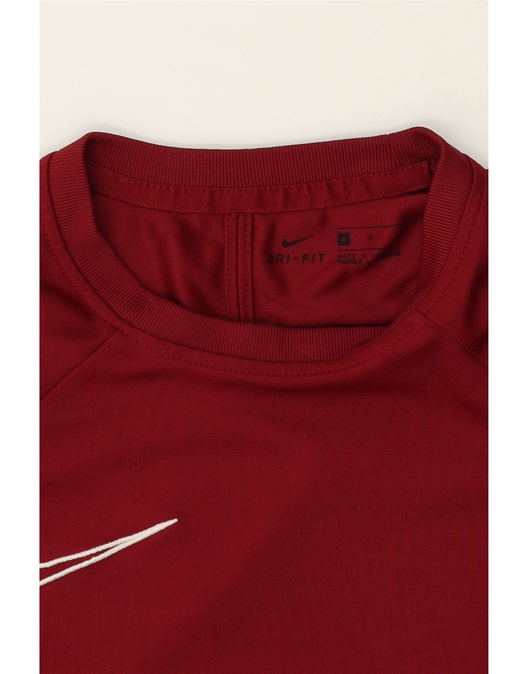 NIKE Mens Dri Fit T-Shirt Top Small Red Vintage Nike and Second-Hand Nike from Messina Hembry 
