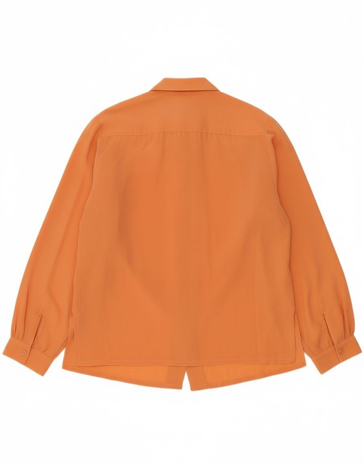 Vintage Womens Shirt Blouse UK 12 Medium Orange