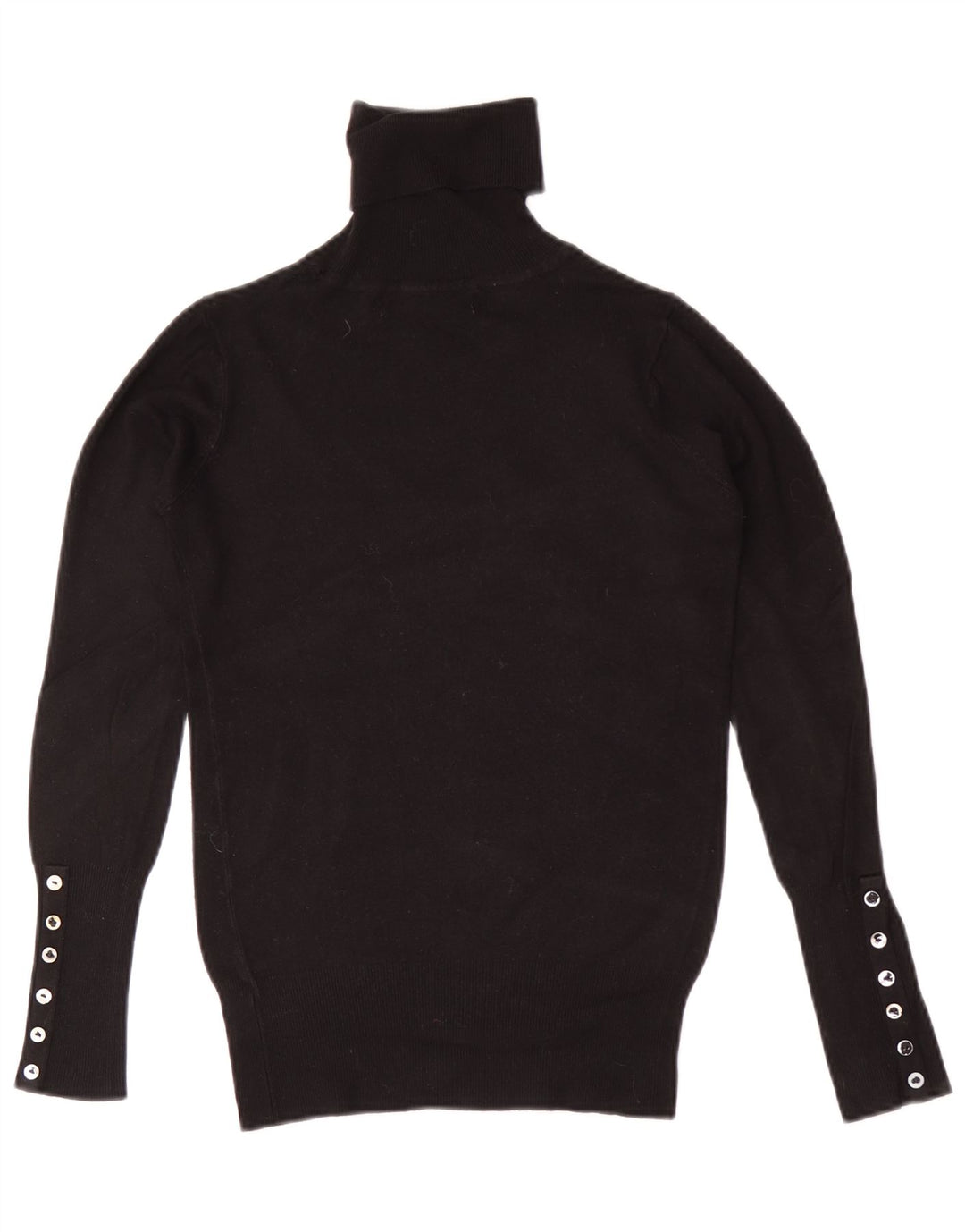 Zara Womens Roll Neck Jumper Sweater UK 10 Small Black