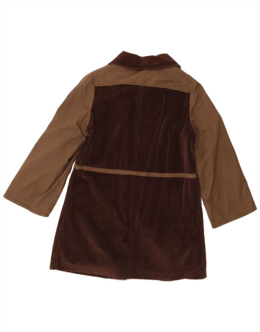Vintage Womens Overcoat UK 14 Medium Brown Colourblock
