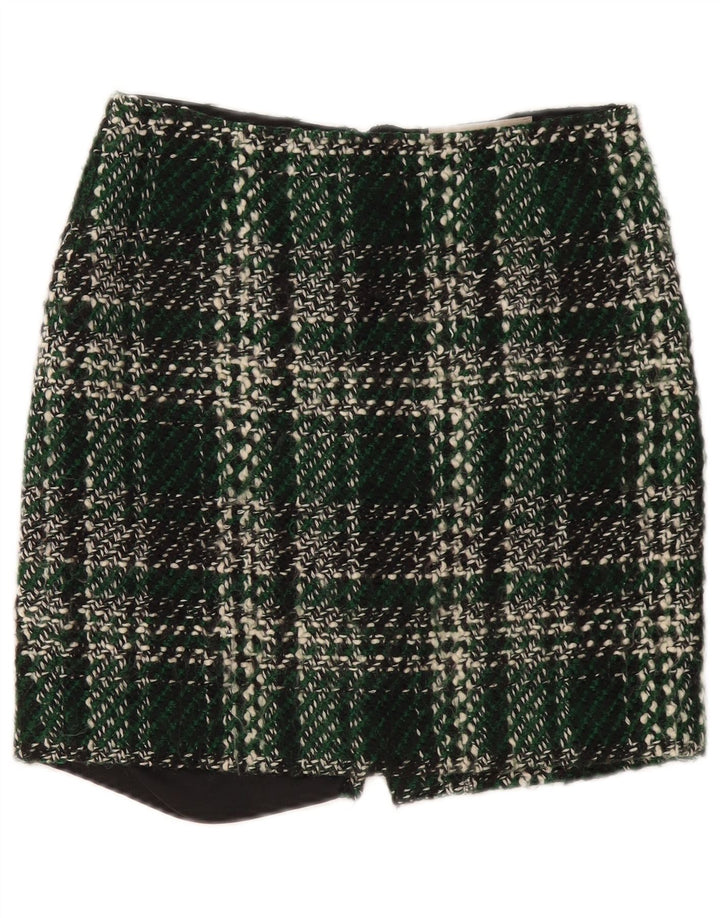Fenn Wright Manson Dame Mini-nederdel UK 10 Small W30 Green Check Wool
