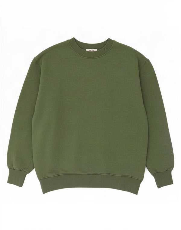Zara Boys Sweatshirt Jumper 13-14 Years Green Flecked Cotton