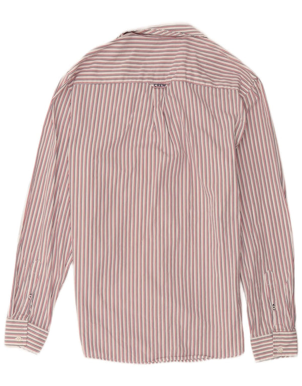 Crew Clothing Camicia da uomo dalla vestibilità classica, in cotone a righe bianche grandi