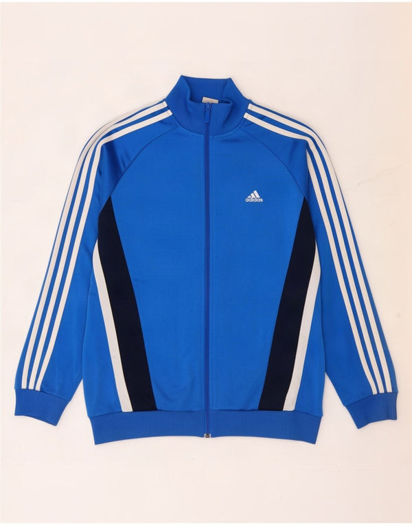 Giacca da tuta da ragazzo Adidas 15-16 anni in poliestere color block blu
